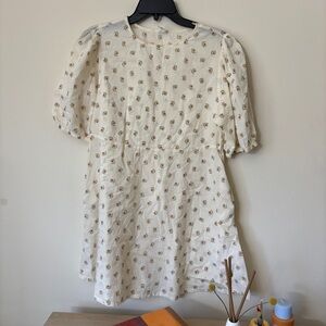 Melrose Market Women’s Puff Sleeve Floral Babydoll Dress, Size XS